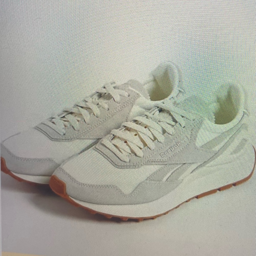 Reebok Classic Leather Tan and White Shoes